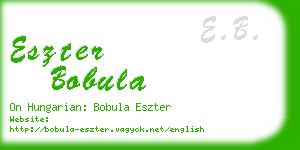 eszter bobula business card